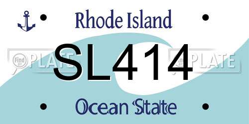 SL414 Rhode Island License Plate