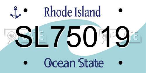 SL75019 Rhode Island License Plate