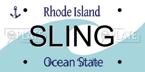 SLING Rhode Island License Plate