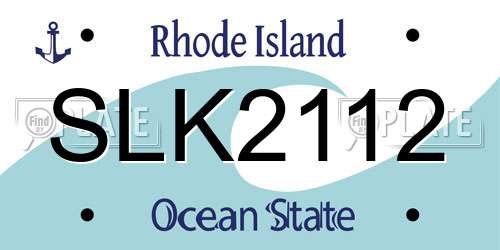 SLK2112 Rhode Island License Plate