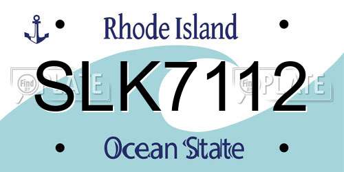 SLK7112 Rhode Island License Plate