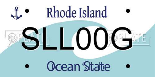 SLL00G Rhode Island License Plate