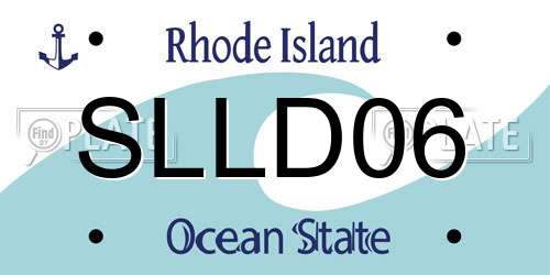 SLLD06 Rhode Island License Plate