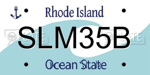 SLM35B Rhode Island License Plate