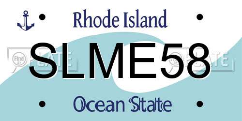 SLME58 Rhode Island License Plate