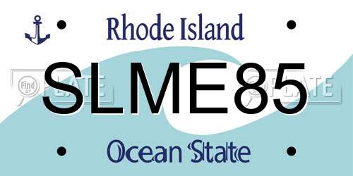 SLME85 Rhode Island License Plate