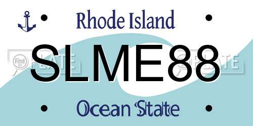 SLME88 Rhode Island License Plate