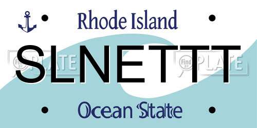 SLNETTT Rhode Island License Plate