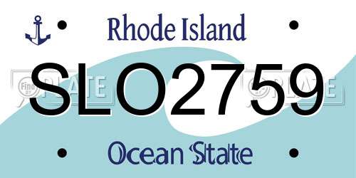 SLO2759 Rhode Island License Plate