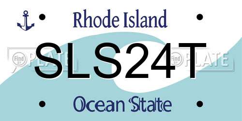 SLS24T Rhode Island License Plate