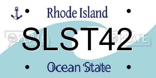 SLST42 Rhode Island License Plate