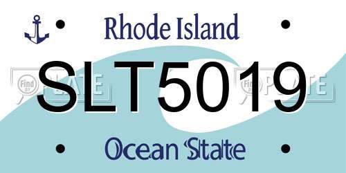SLT5019 Rhode Island License Plate