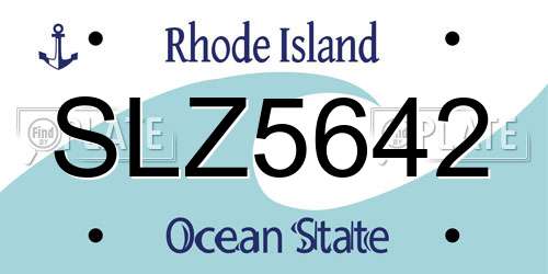SLZ5642 Rhode Island License Plate