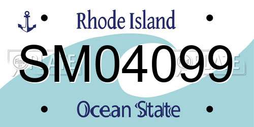 SM04099 Rhode Island License Plate