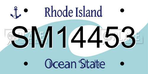 SM14453 Rhode Island License Plate