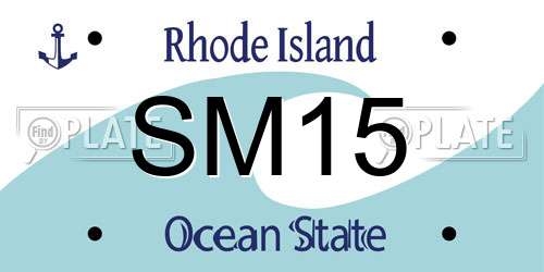 SM15 Rhode Island License Plate