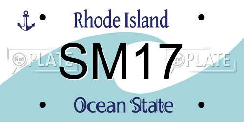 SM17 Rhode Island License Plate