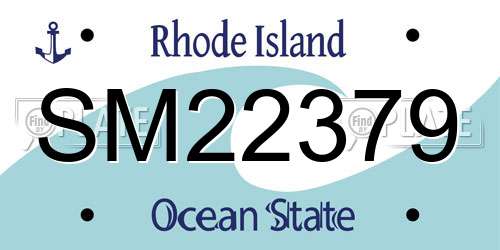 SM22379 Rhode Island License Plate
