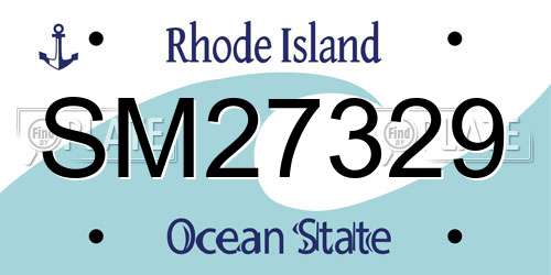SM27329 Rhode Island License Plate