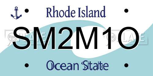 SM2M1O Rhode Island License Plate
