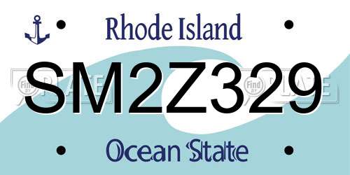 SM2Z329 Rhode Island License Plate