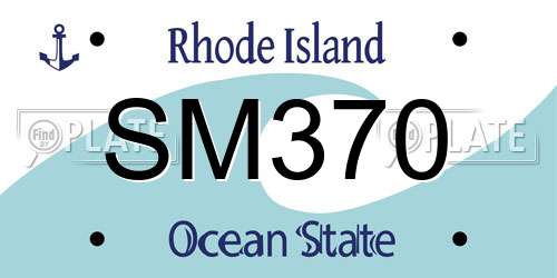 SM370 Rhode Island License Plate