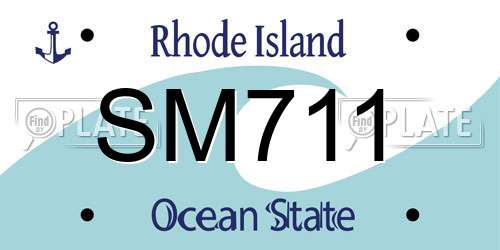 SM711 Rhode Island License Plate