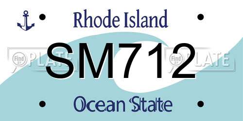 SM712 Rhode Island License Plate