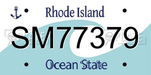 SM77379 Rhode Island License Plate