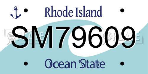 SM79609 Rhode Island License Plate