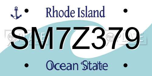 SM7Z379 Rhode Island License Plate