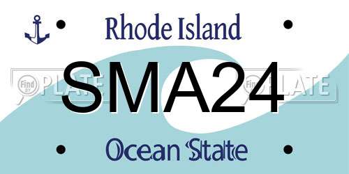SMA24 Rhode Island License Plate