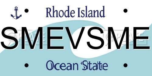 SMEVSME Rhode Island License Plate