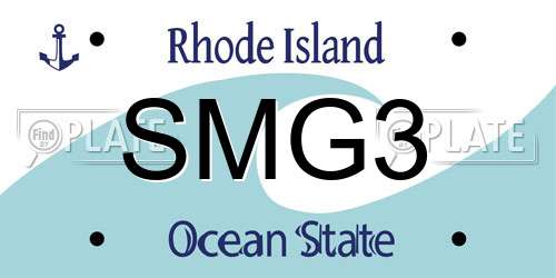 SMG3 Rhode Island License Plate