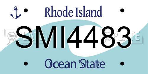 SMI4483 Rhode Island License Plate