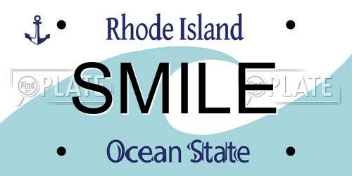 SMILE Rhode Island License Plate