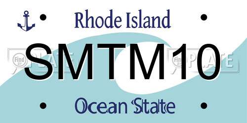 SMTM10 Rhode Island License Plate