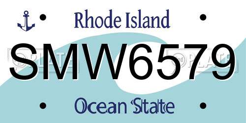 SMW6579 Rhode Island License Plate