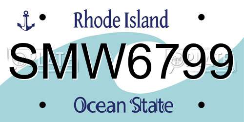 SMW6799 Rhode Island License Plate