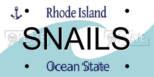 SNAILS Rhode Island License Plate