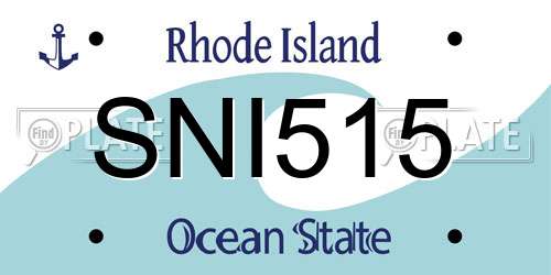SNI515 Rhode Island License Plate