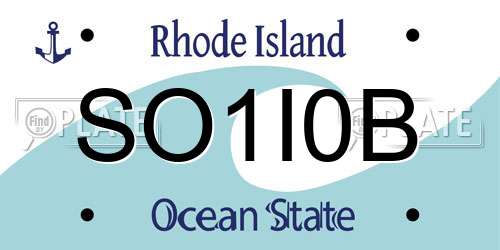 SO1I0B Rhode Island License Plate