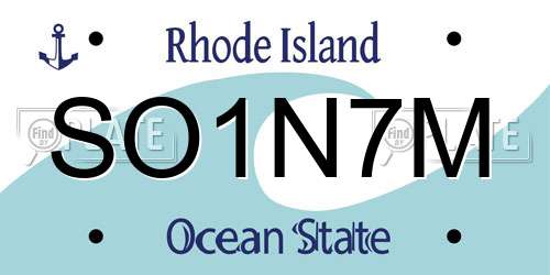 SO1N7M Rhode Island License Plate