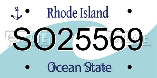 SO25569 Rhode Island License Plate