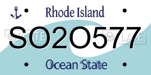 SO2O577 Rhode Island License Plate