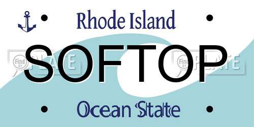 SOFTOP Rhode Island License Plate