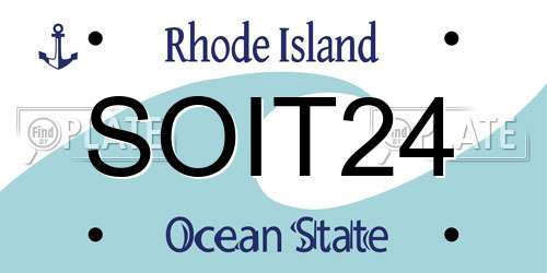 SOIT24 Rhode Island License Plate