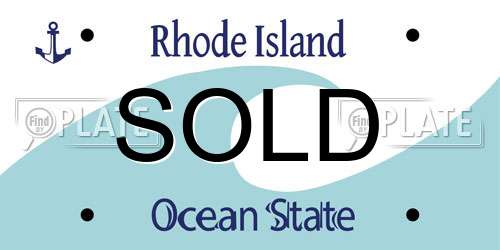 SOLD Rhode Island License Plate