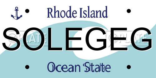 SOLEGEG Rhode Island License Plate