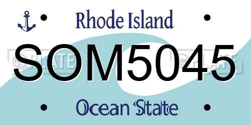 SOM5045 Rhode Island License Plate